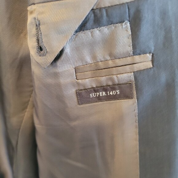 Canali Made in Italy Super 140s Wool Suit Jacket Blazer | EU 54 / US 44L - Picture 4 of 13